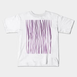 Vertical watercolor lines - ultra violet Kids T-Shirt